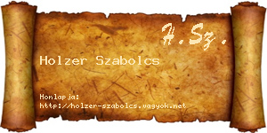 Holzer Szabolcs névjegykártya